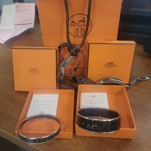 Hermes enamel bracelets